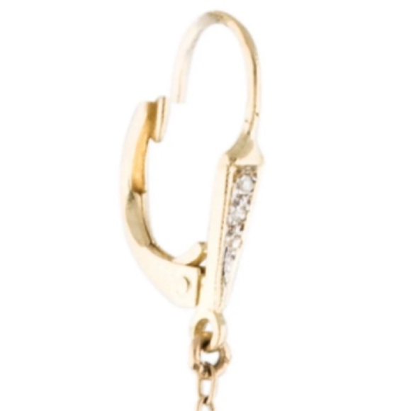 14K Diamond & Black Enamel Drop Earrings, Collector’s Piece. EARRI0706-ID - Picture 7 of 9